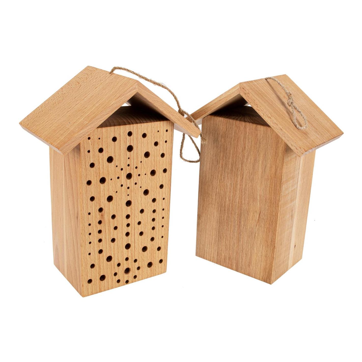 Hauptner Nistholz - Wildbienenhotel mit Bohrungen Buche