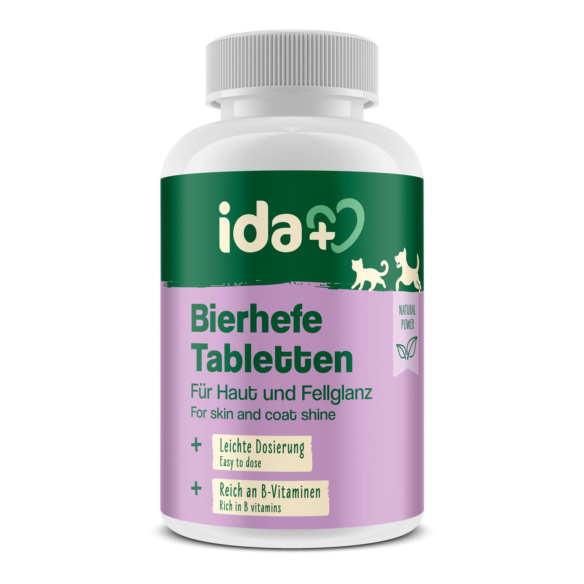 IdaPlus Bierhefe Tabletten - optimale Pflege für glänzendes Fell & kräftige Haut