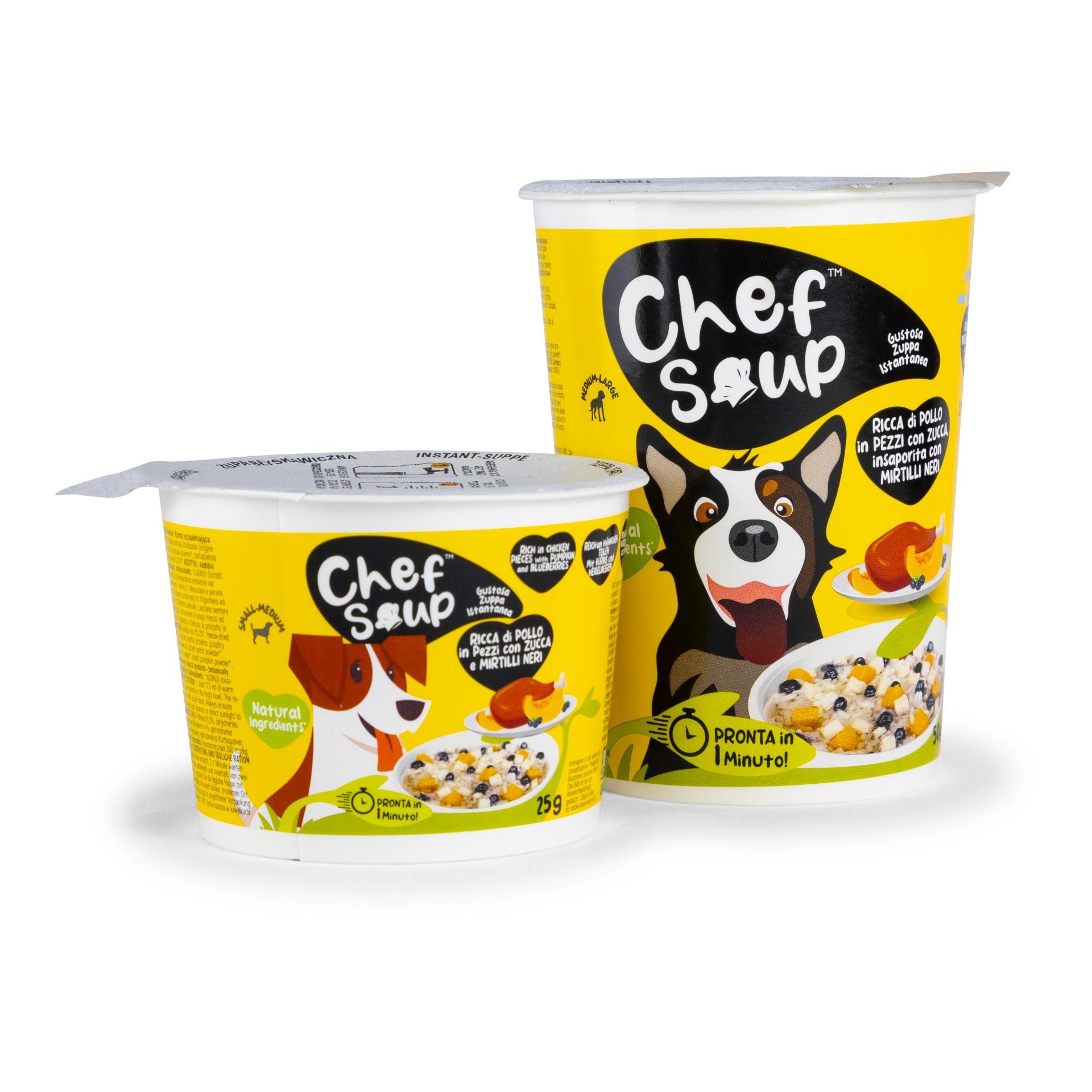 Chef Soup Soupe pour chiens au poulet, potiron &amp; myrtilles