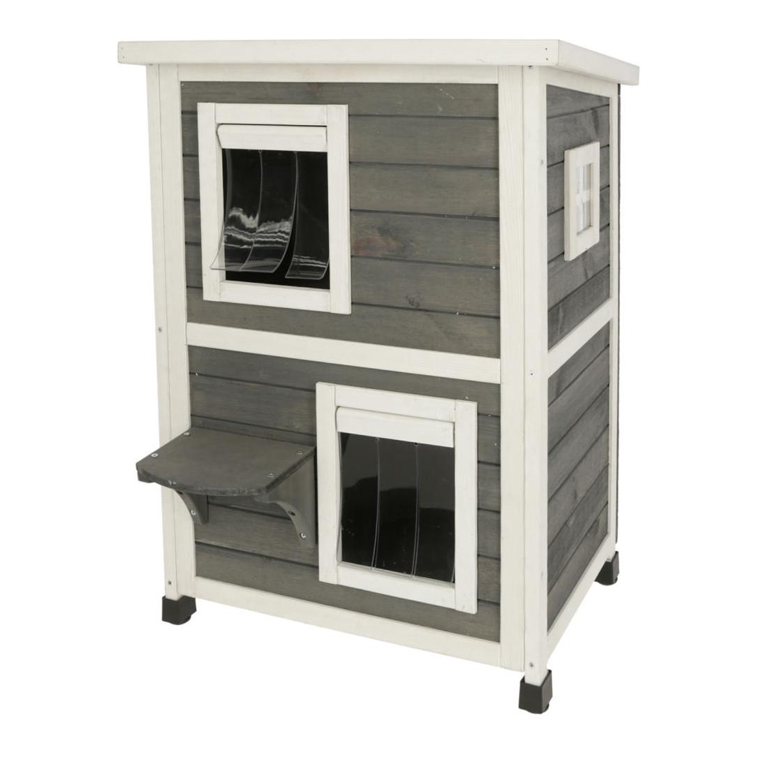Kerbl Pet Katzenhaus Family - grau/weiss