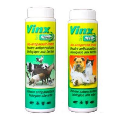 Vinx Bio-Antiparasit-Puder mit Neem für Kleintiere Weiss