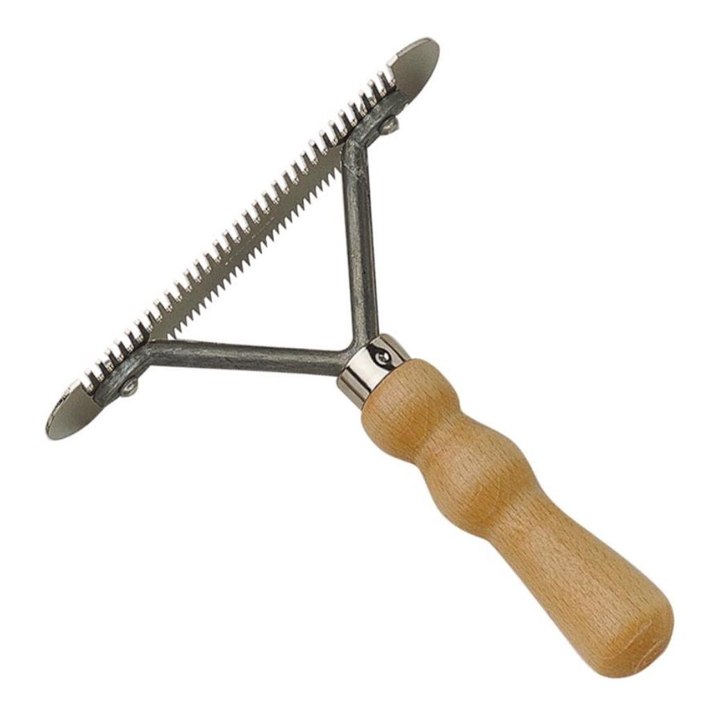 Sprenger Grattoir à fourrure avec manche en bois