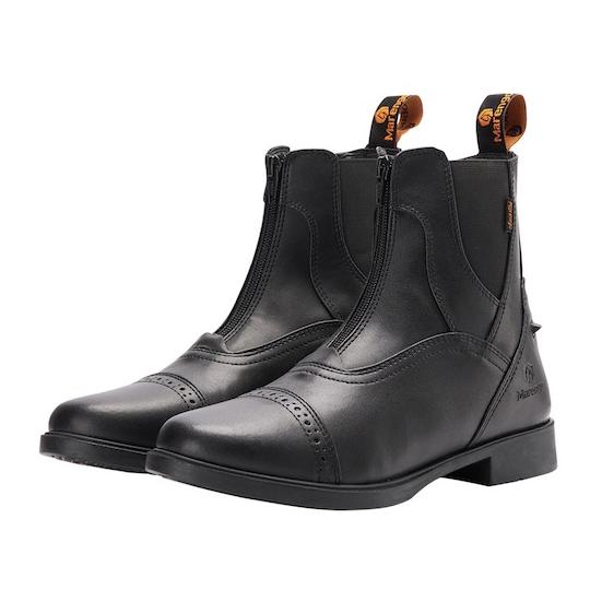 Marengo Reitstiefelette Frontzip Kunstleder