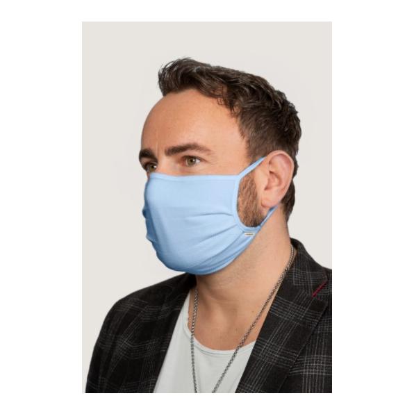 HAKRO Mund-Nasen-Maske - Pastellblau