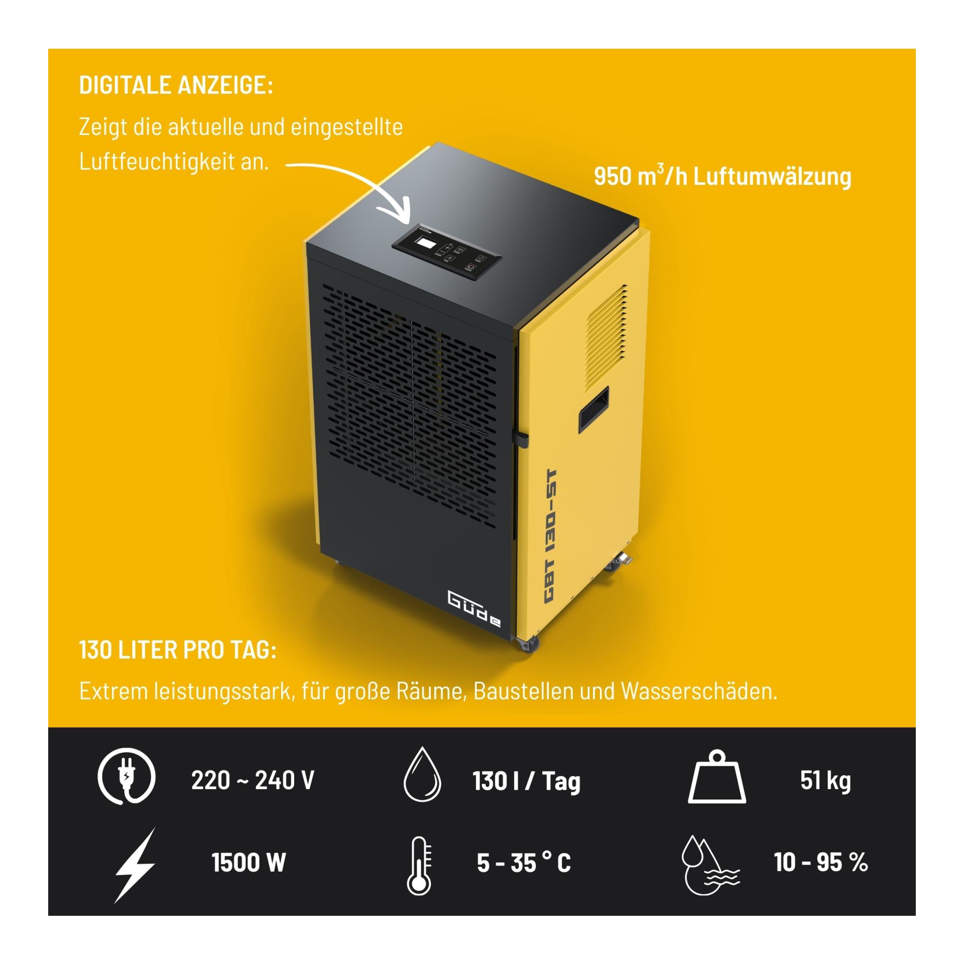 Güde Déshumidificateur de chantier GBT 130-ST
