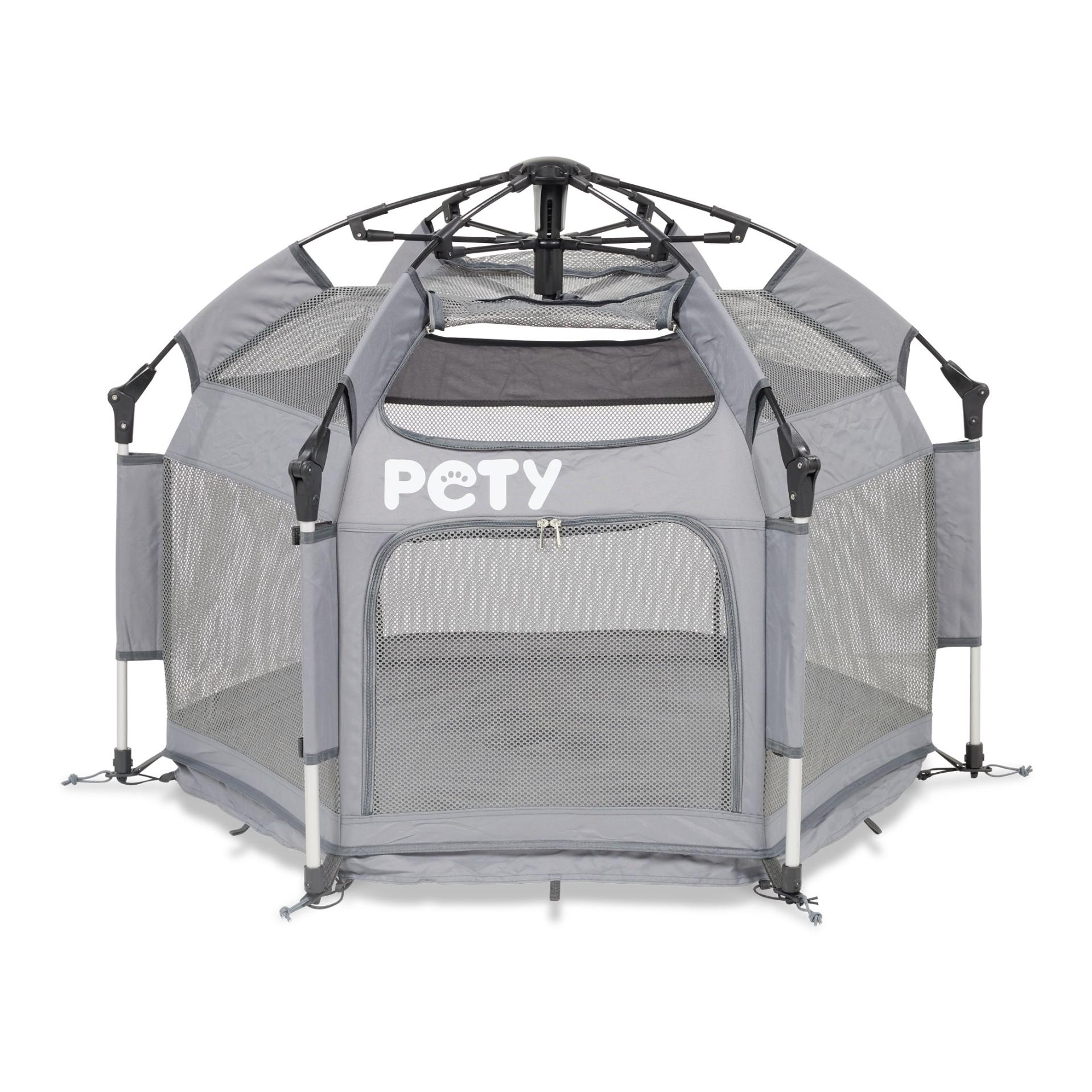 Pety Laufstall Set klein mit Bodenmatte und Dach