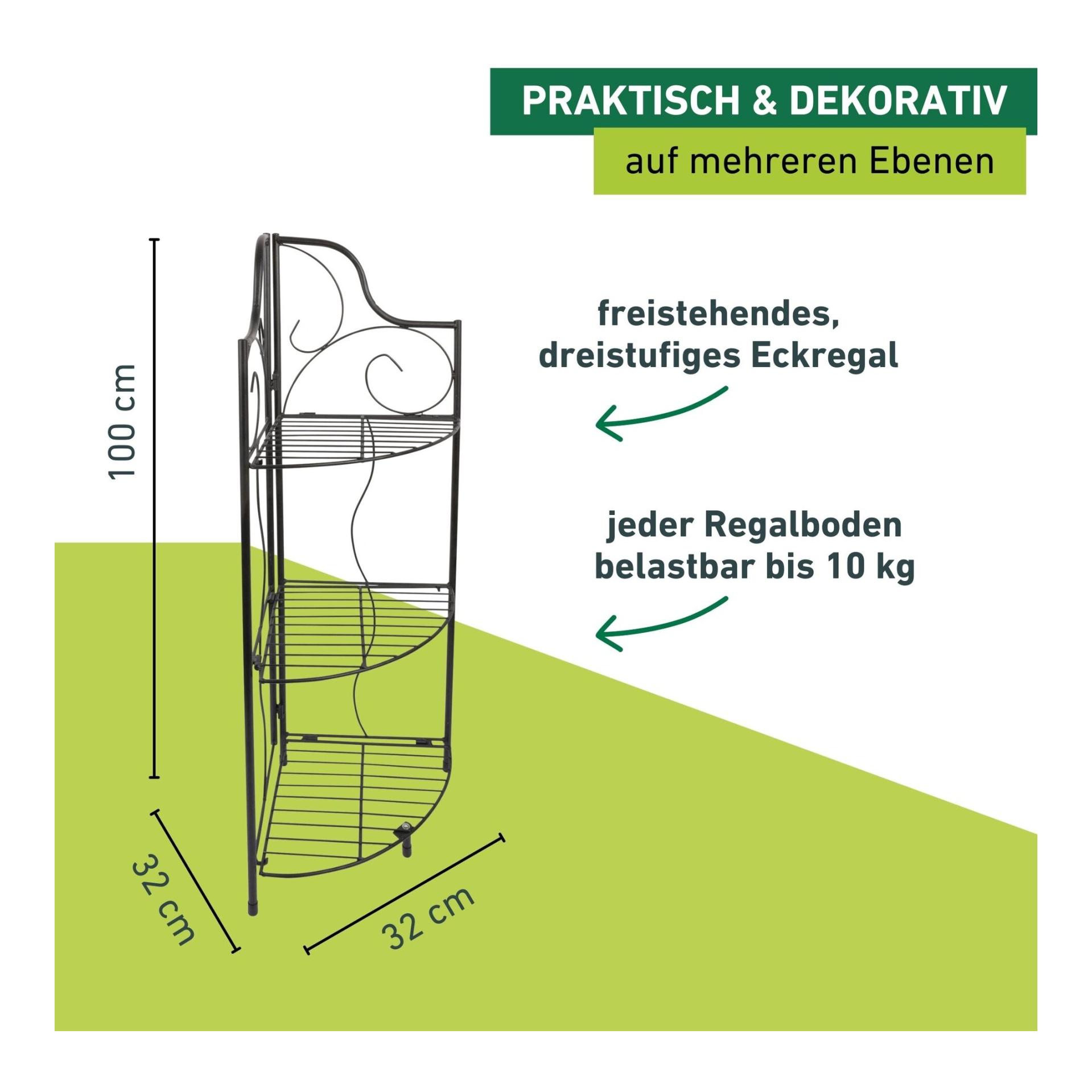 Windhager Drei-stufiges Eck-Pflanzregal - faltbar
