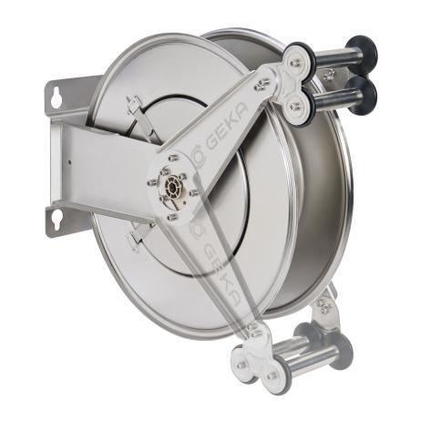 Geka Plus automatischer Schlauchaufroller Edelstahl