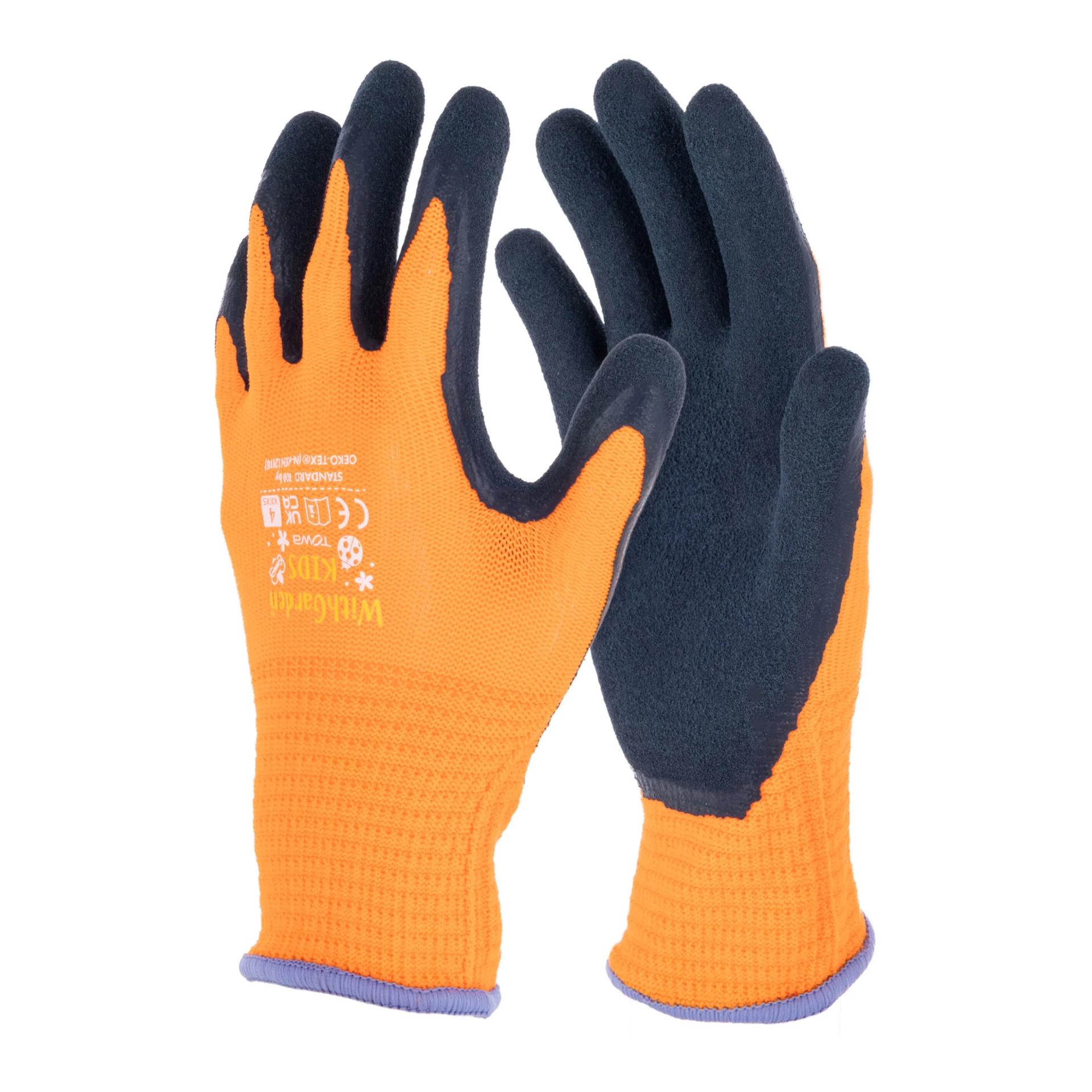 Kerbl Kinderhandschuh TOWA 4-6 Jahre, latexbeschichtet - orange