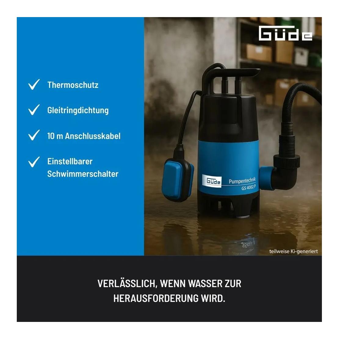 Güde Pompe submersible pour eaux sales GS 4002 P
