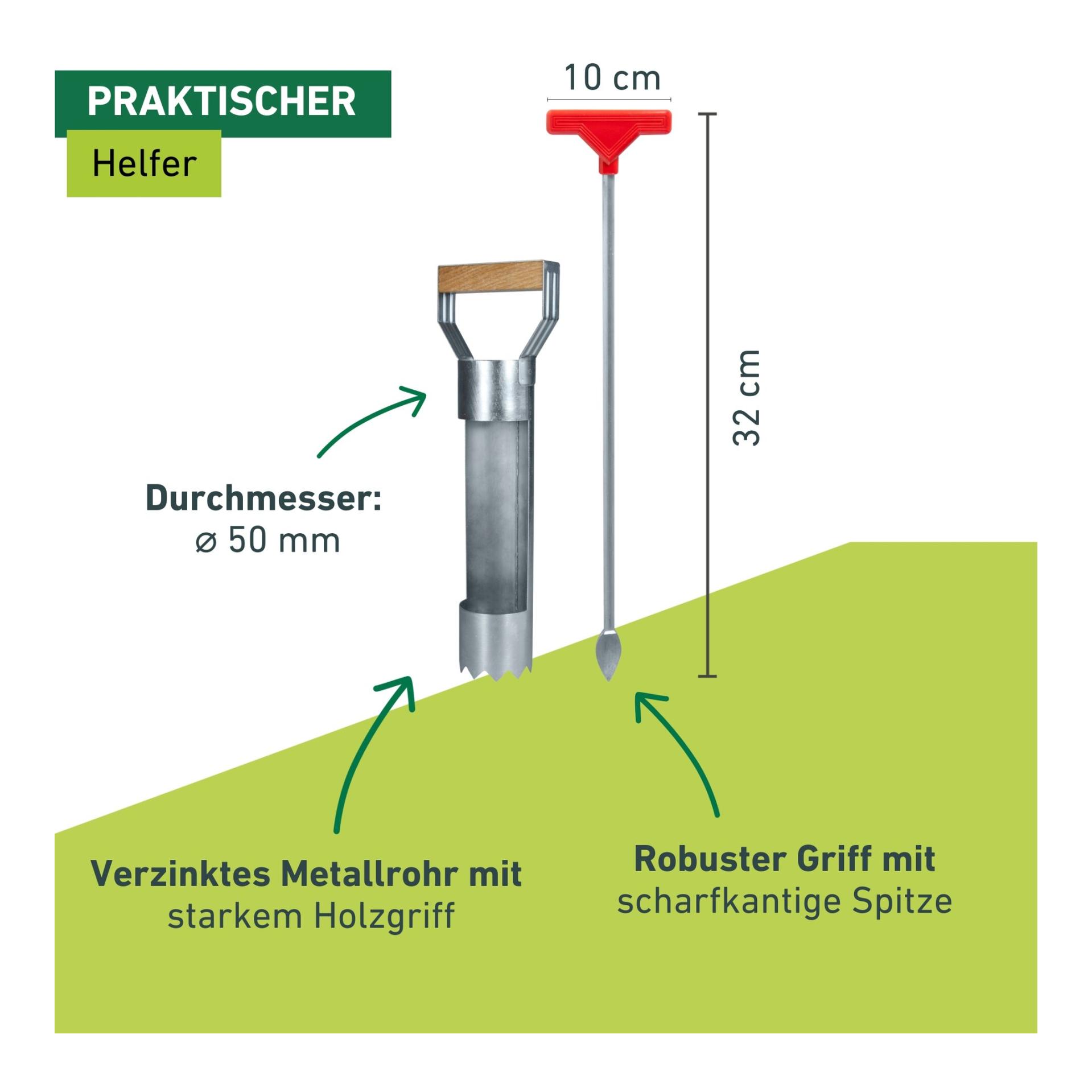 Windhager Accessoires pour piège à campagnol -> tige de sondage et emporte-pièce