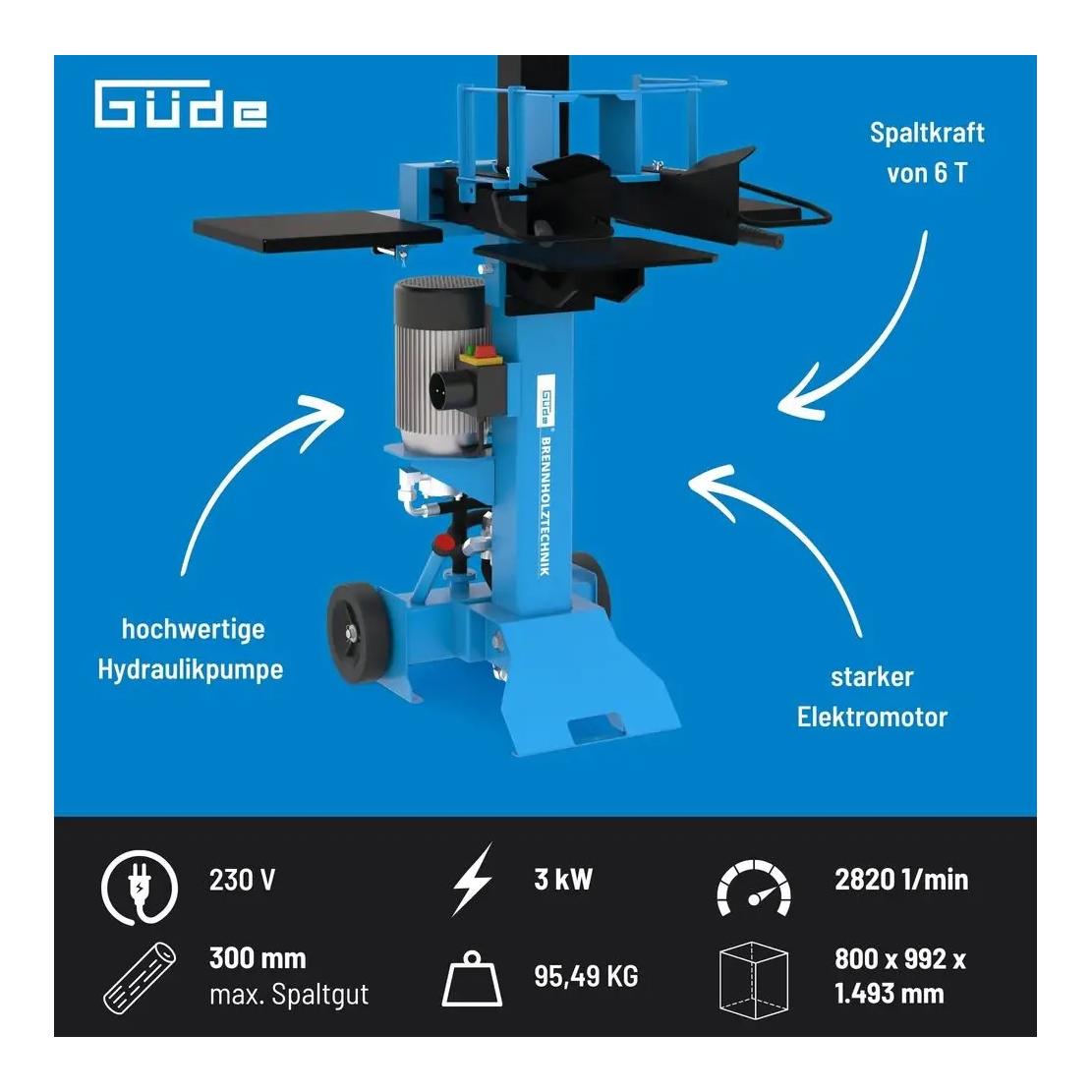Güde Holzspalter GHS 500/6TE