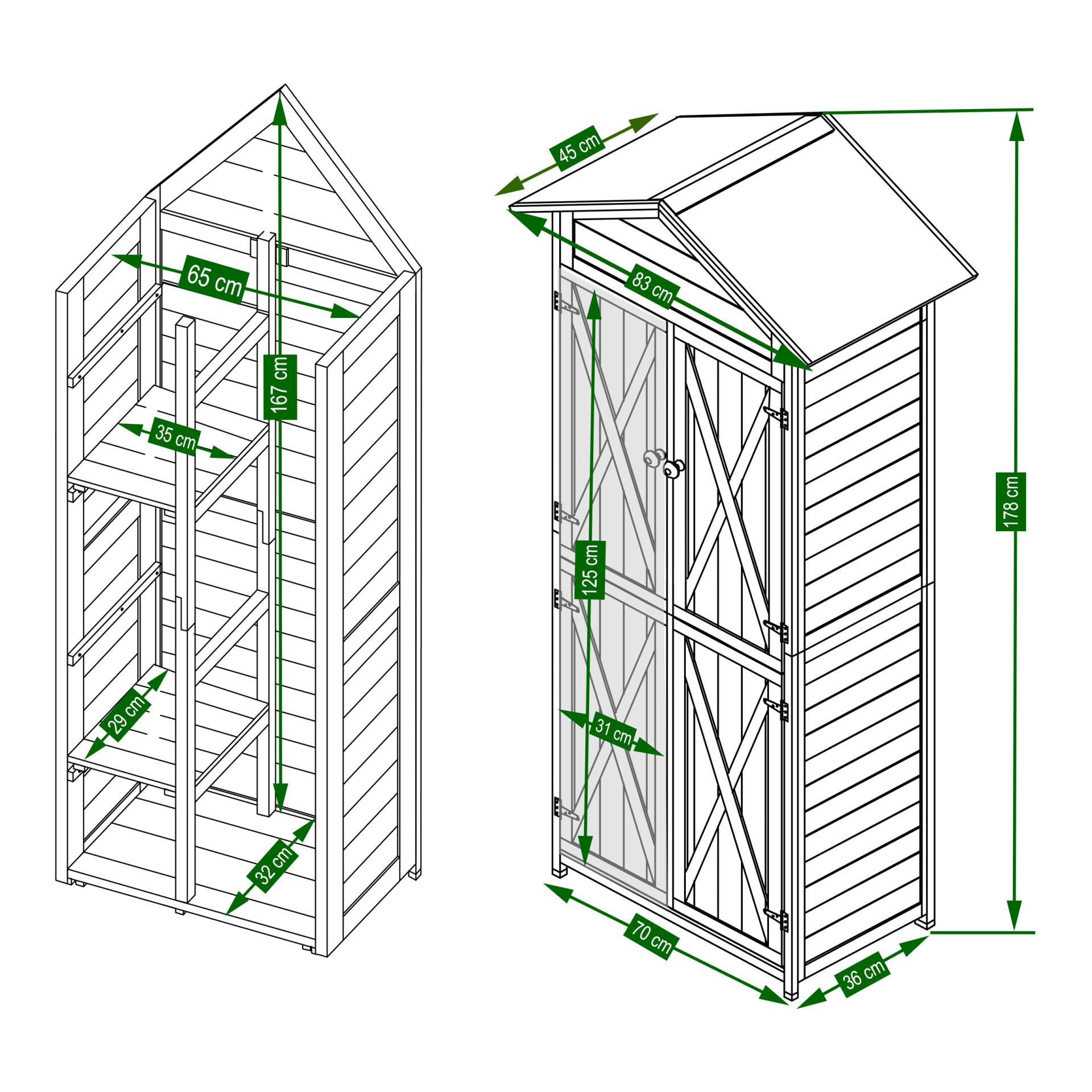 Habau Gartenschrank Lena