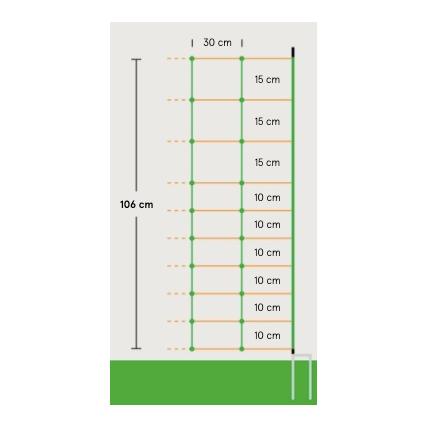 Euro Netz Weidenetz Primaflex - Doppelspitz