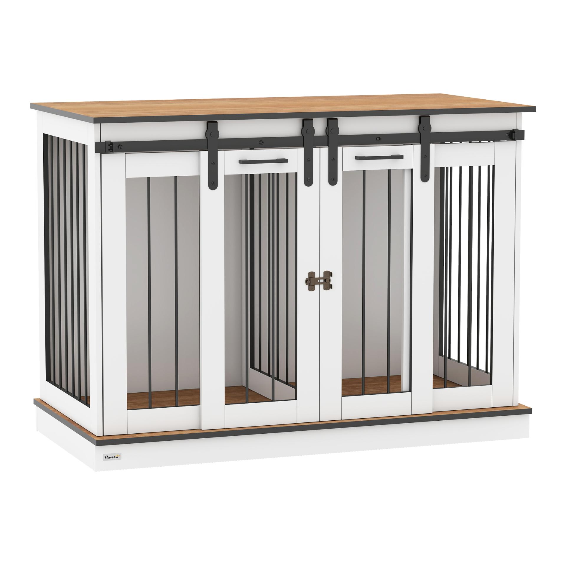 Mainer Hundebox mit 2 Türen Weiss