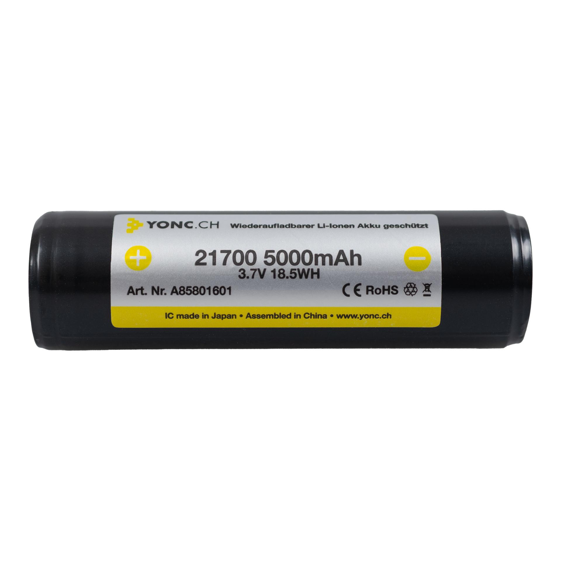 21700 Li-Ionen Akku mit 5000 mAh