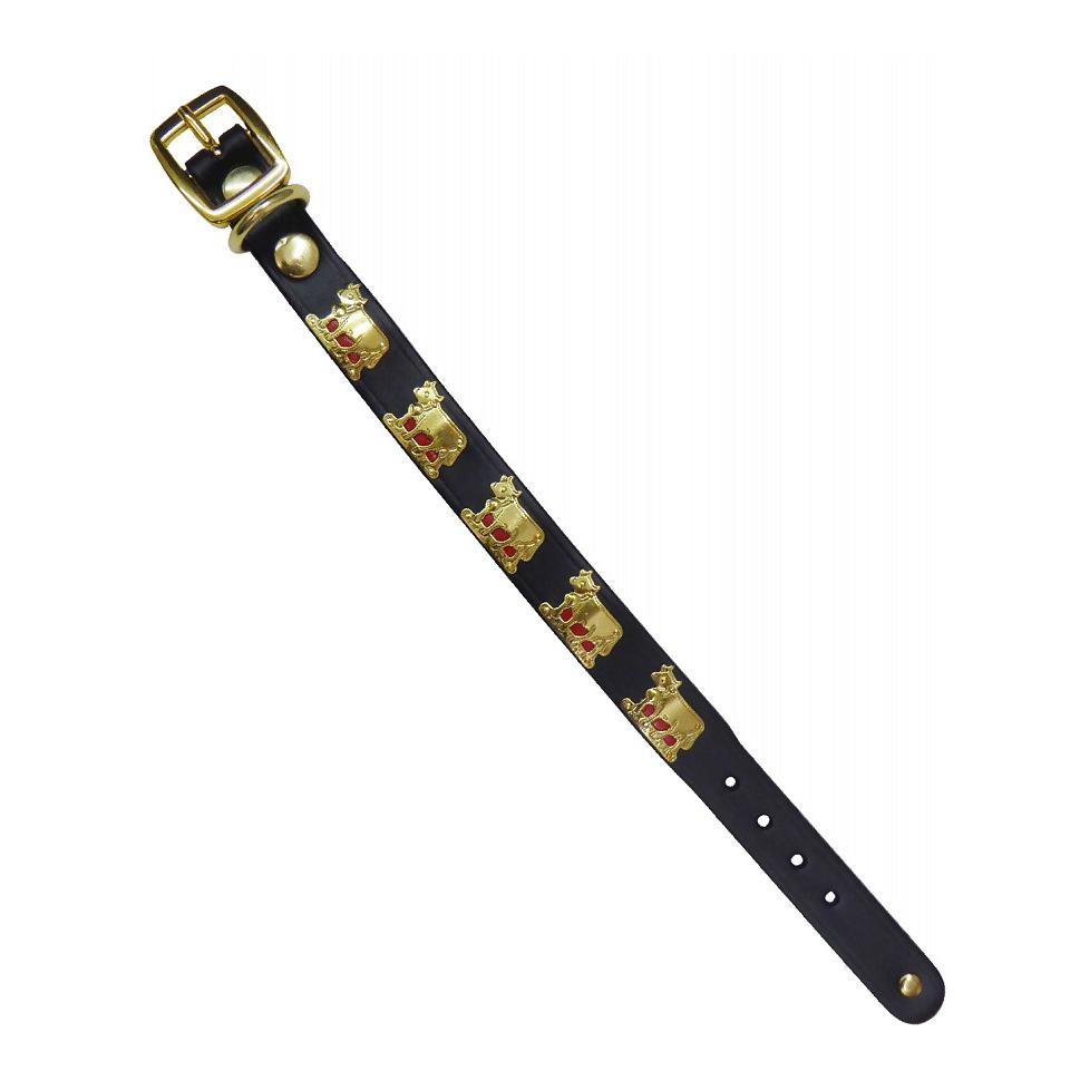 Hundehalsband schmal - schwarz/gold