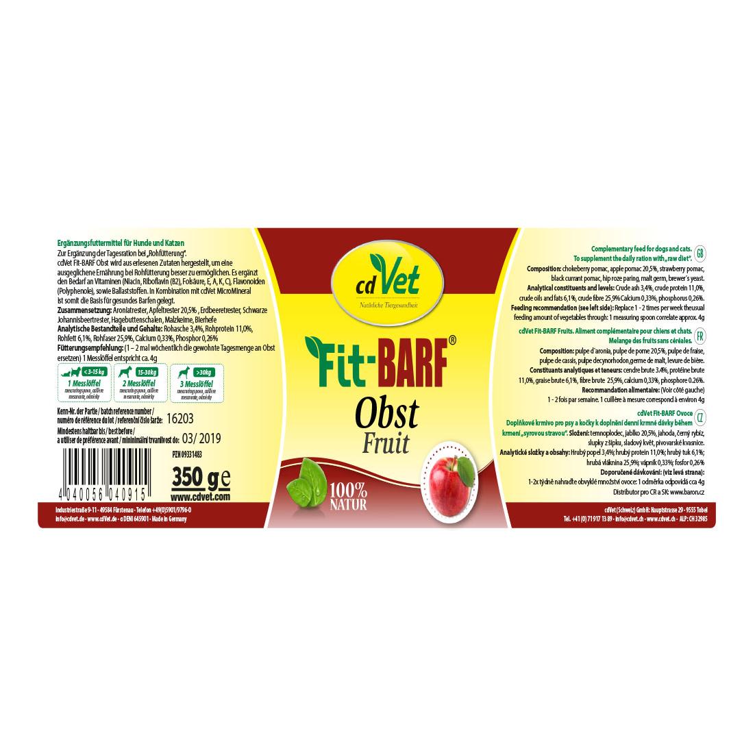 cdVet Fit-BARF Obst