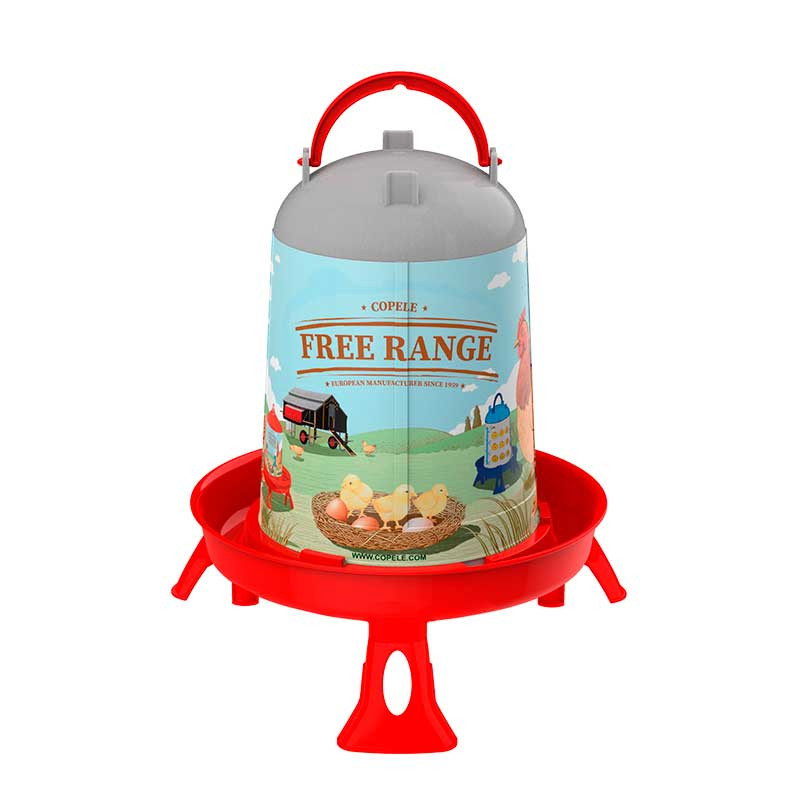 Copele ECO Hühnertränke Free Range mit Standfüssen 5L Rot