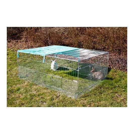 Kerbl Pet Jungtier-Freilaufgehege mit Ausbruchsperre Silber