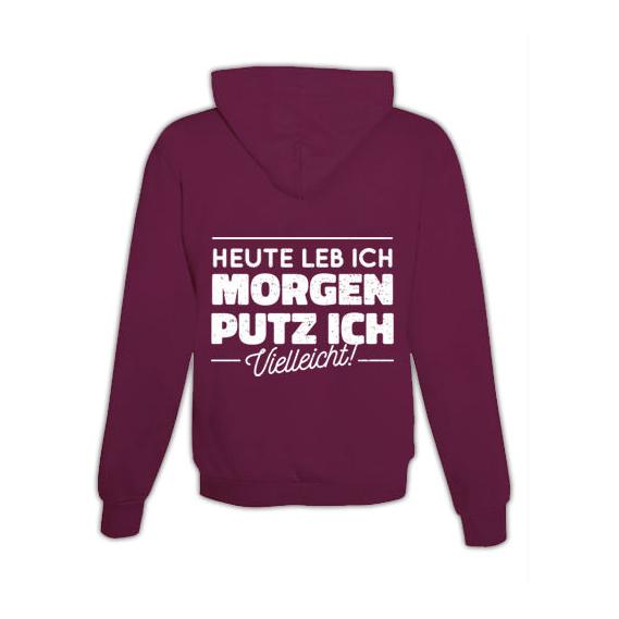 JoyLine Hoodie mit Zipper Putzen Unisex Burgundy