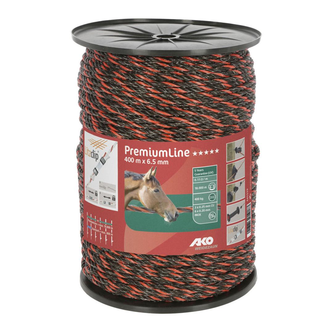 AKO Weidezaunseil PremiumLine Schwarz/Orange