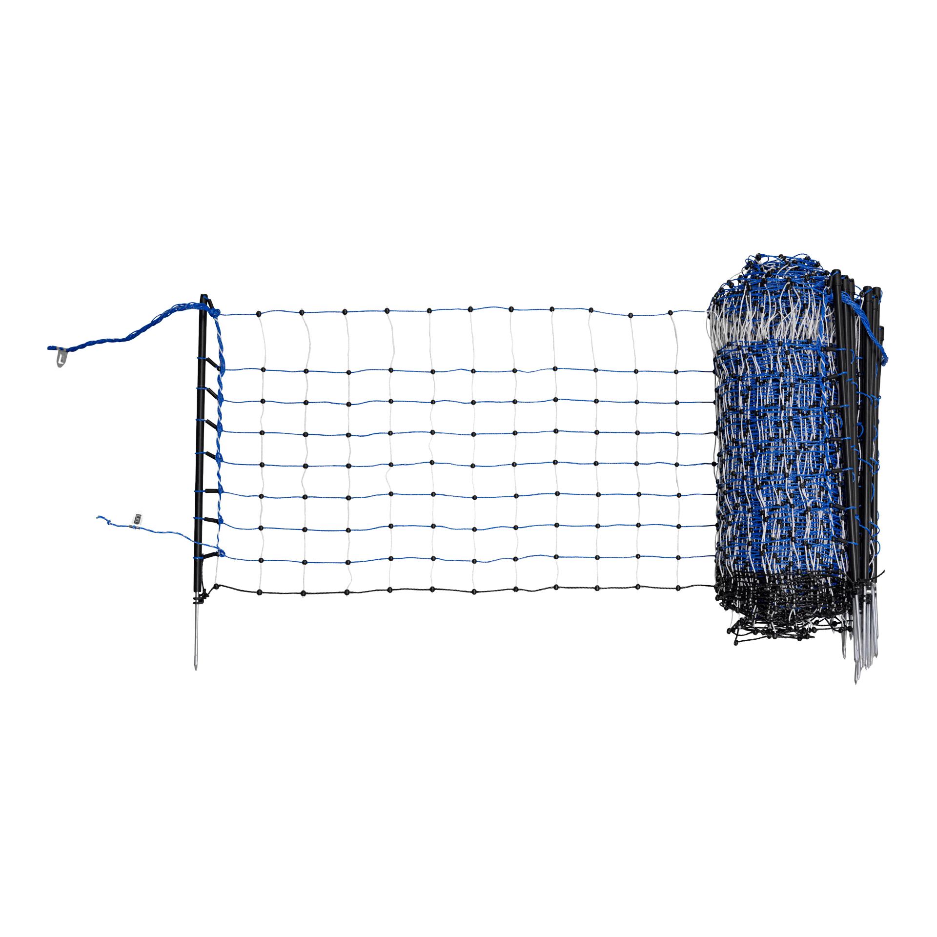 AKO Fischotternetz & Waschbärnetz 50 m x 50 cm – elektrifizierbar Blau/Weiss