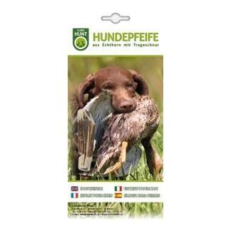 EUROHUNT Hundepfeife Hirschhorn Länge ca 7 cm