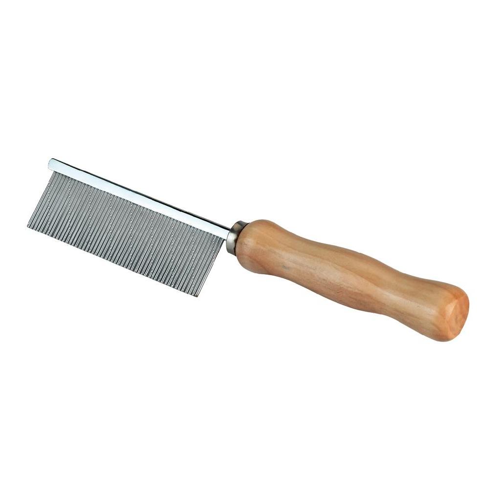 Kerbl Pet Fellkamm fein mit Holzgriff