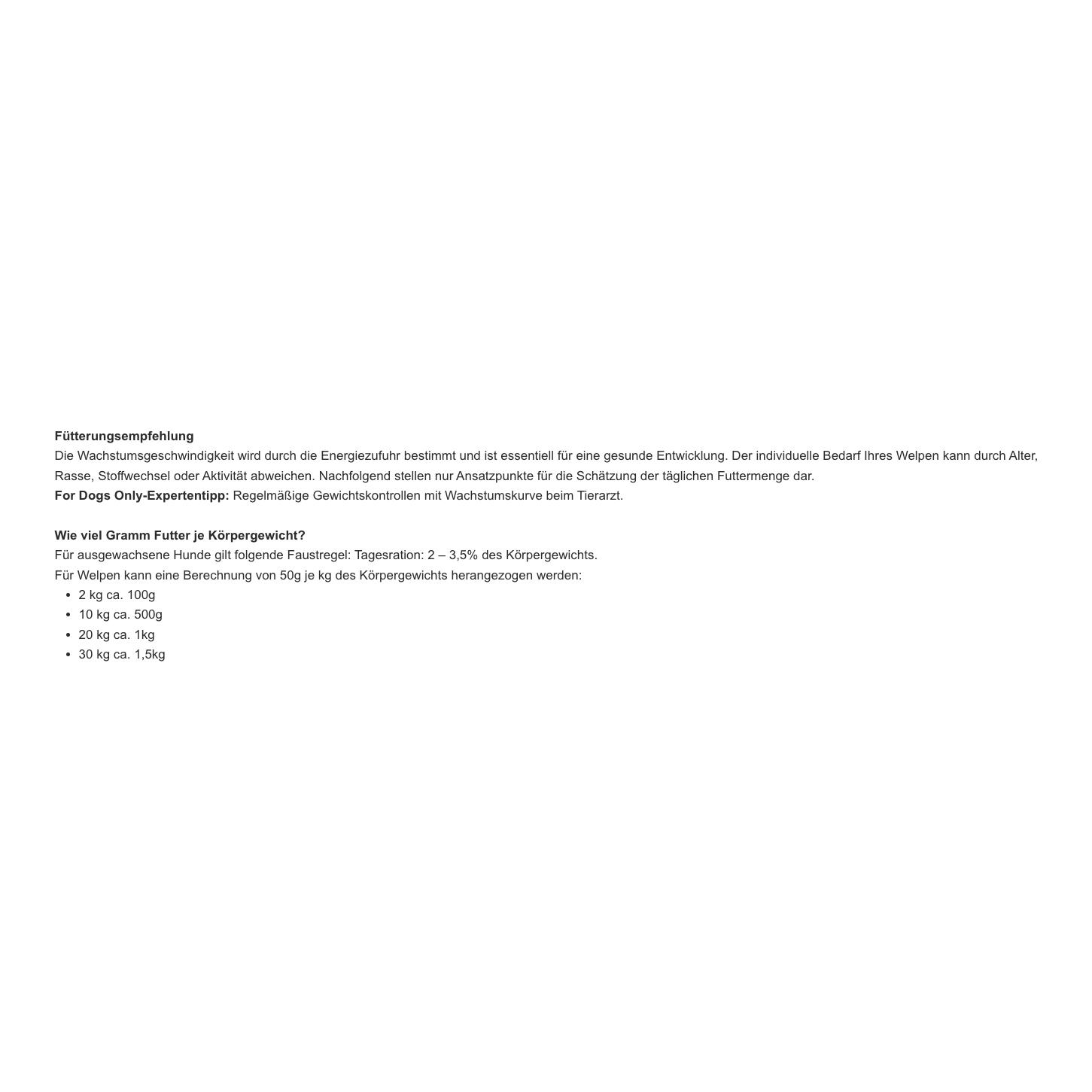 For Dogs Only? Trockenfutter Welpe – Junior