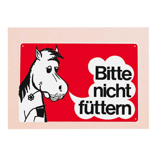 Lehmann Signal - Boxenschild «Bitte nicht füttern» Rot