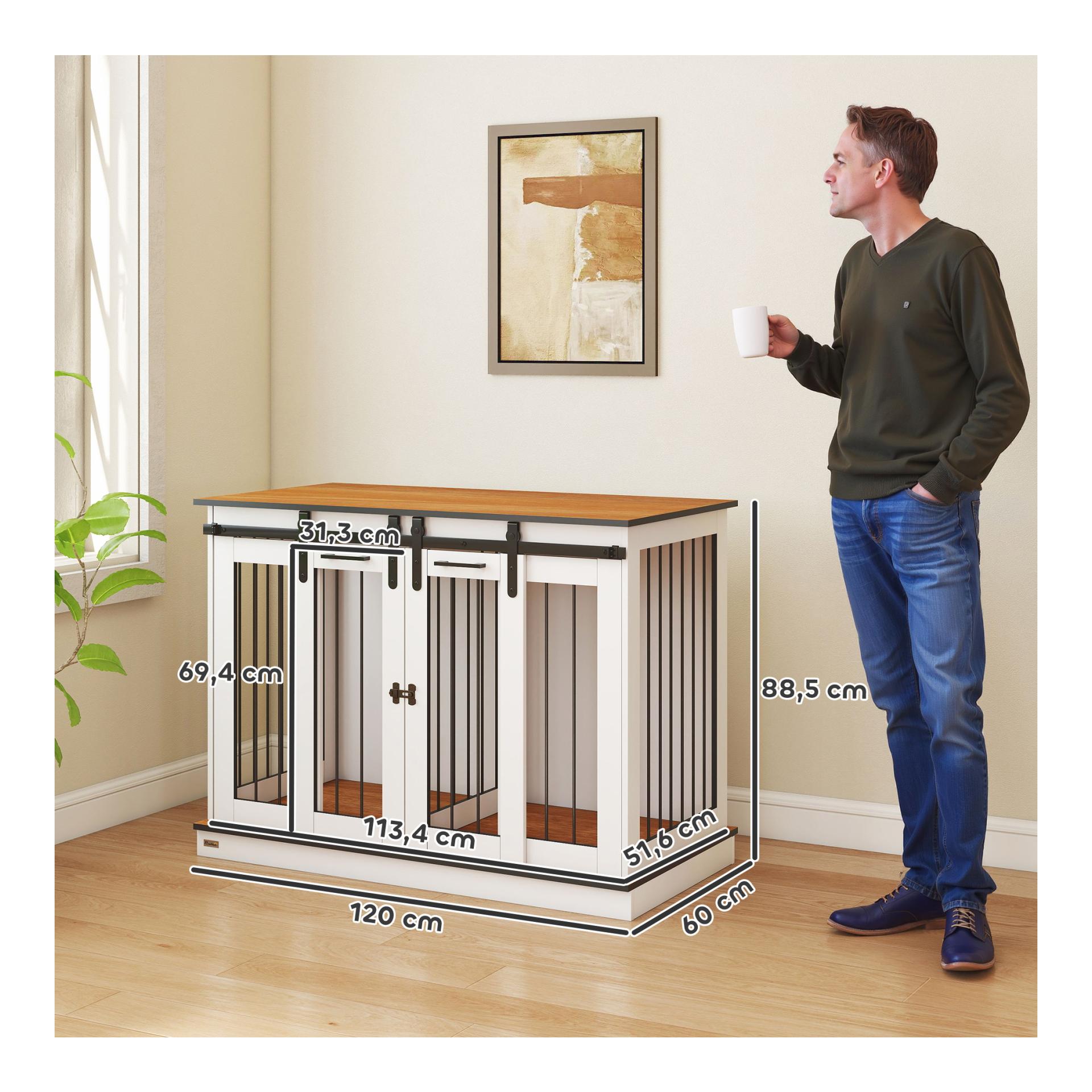 Mainer Cage pour chien à deux portes