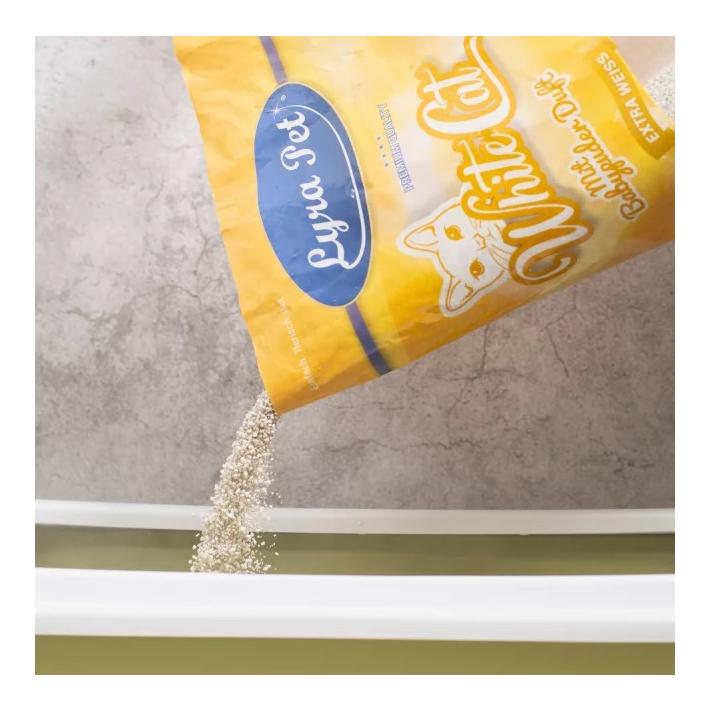 Lyra Pet White Cat Katzenstreu mit Babypuderduft 2x 15 Liter