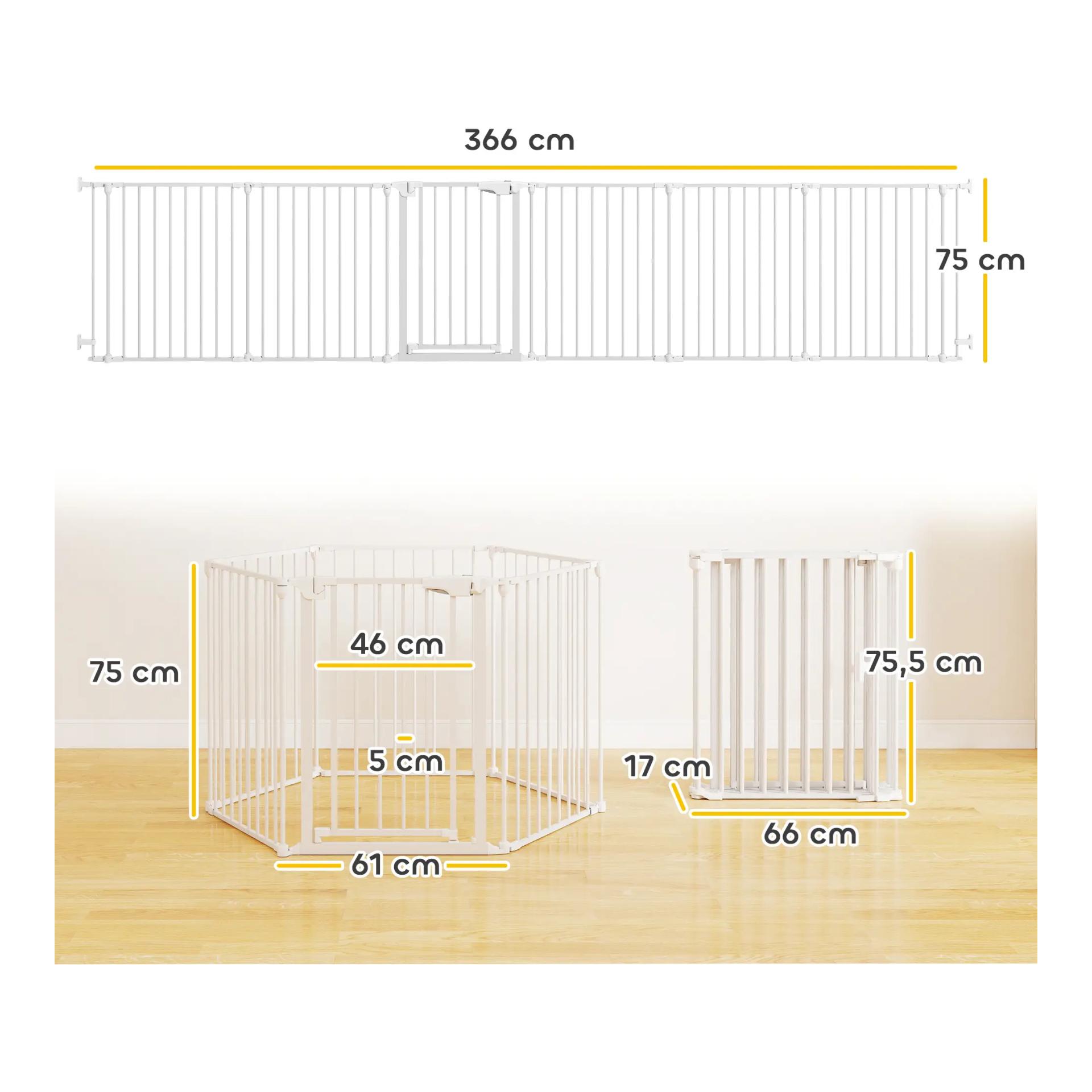 Mainer Barrière pour chien avec porte