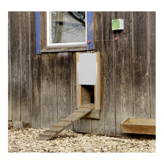 Kerbl Hobbyfarming Porte pour poules avec porte coulissante 300 x 400 mm