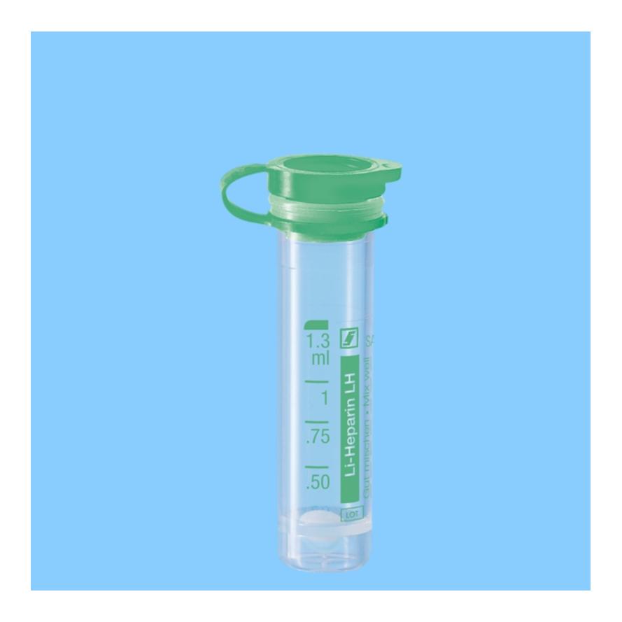 Sarstedt Mikro-Probengefäss Lithium-Heparin, 1,3 ml - grün