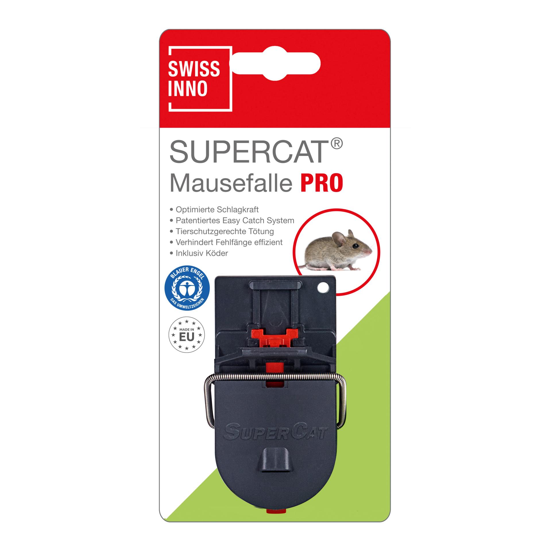 SWISSINNO Piège à souris PRO Supercat, appât inclus