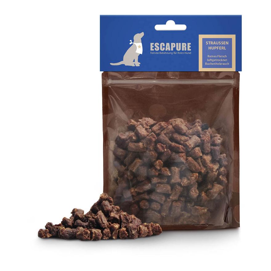 ESCAPURE Hupferl Hundesnacks mit Strauss