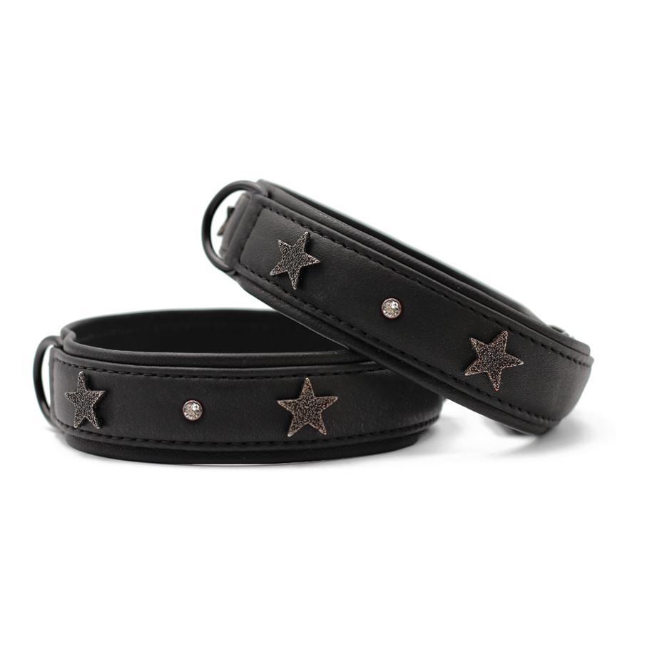 Maul Lederwaren Halsband L.A. - schwarz/schwarz