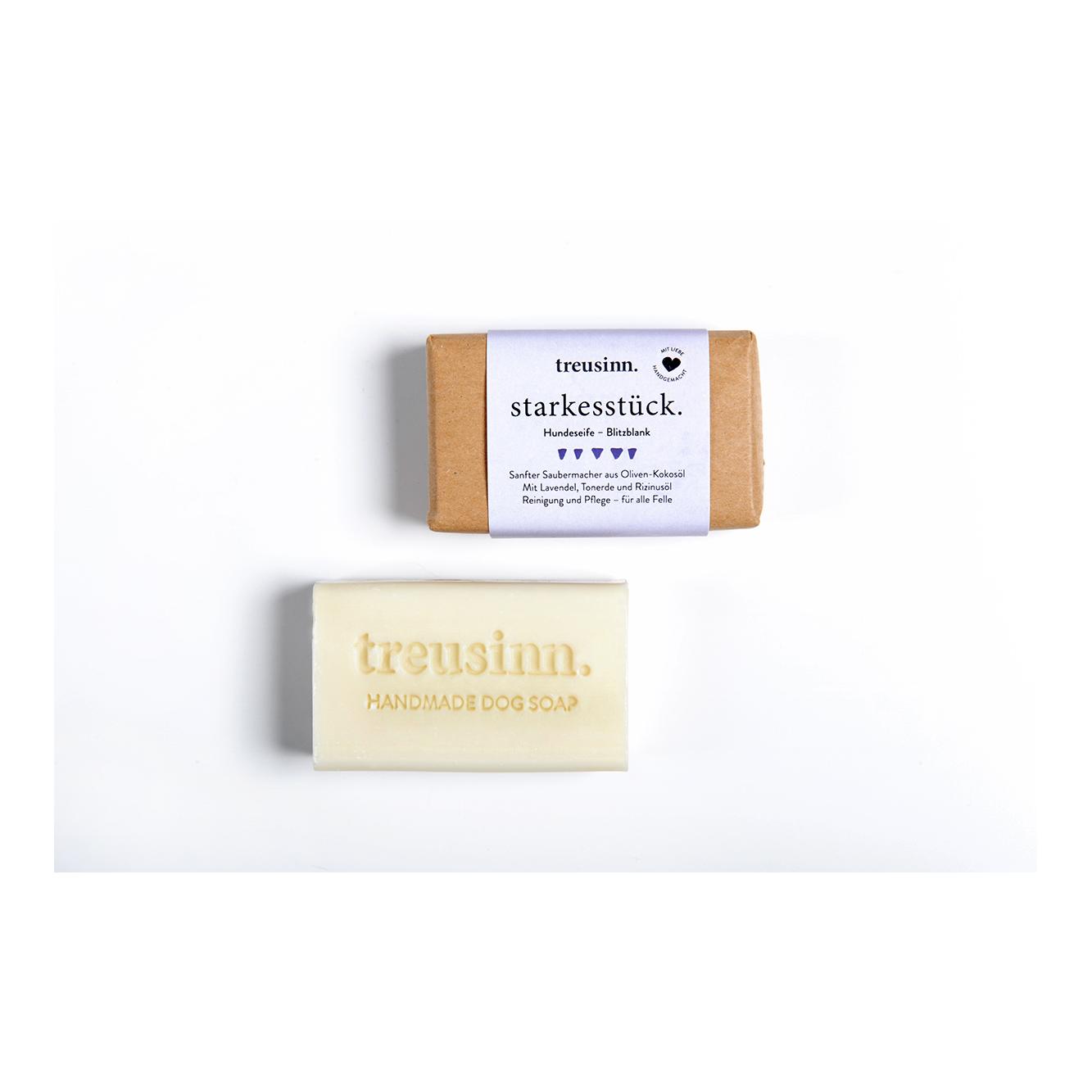 Treusinn. Hundeseife STARKES STÜCK - Blitzblank Natural