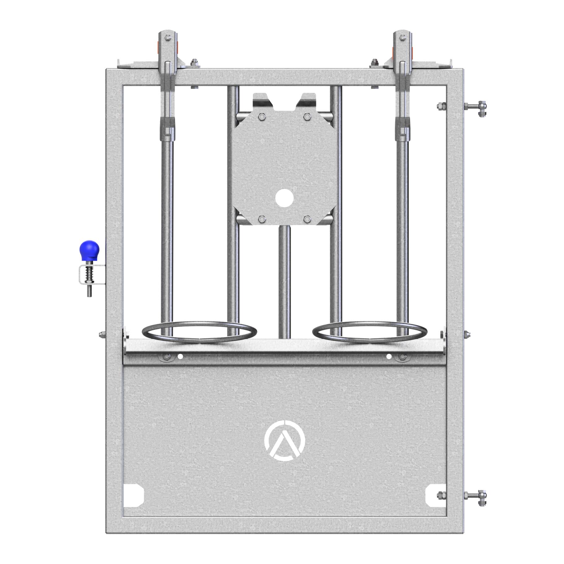 Hauptner Kälberbox: Frontelement mit Eimerhalter Ø 260 mm