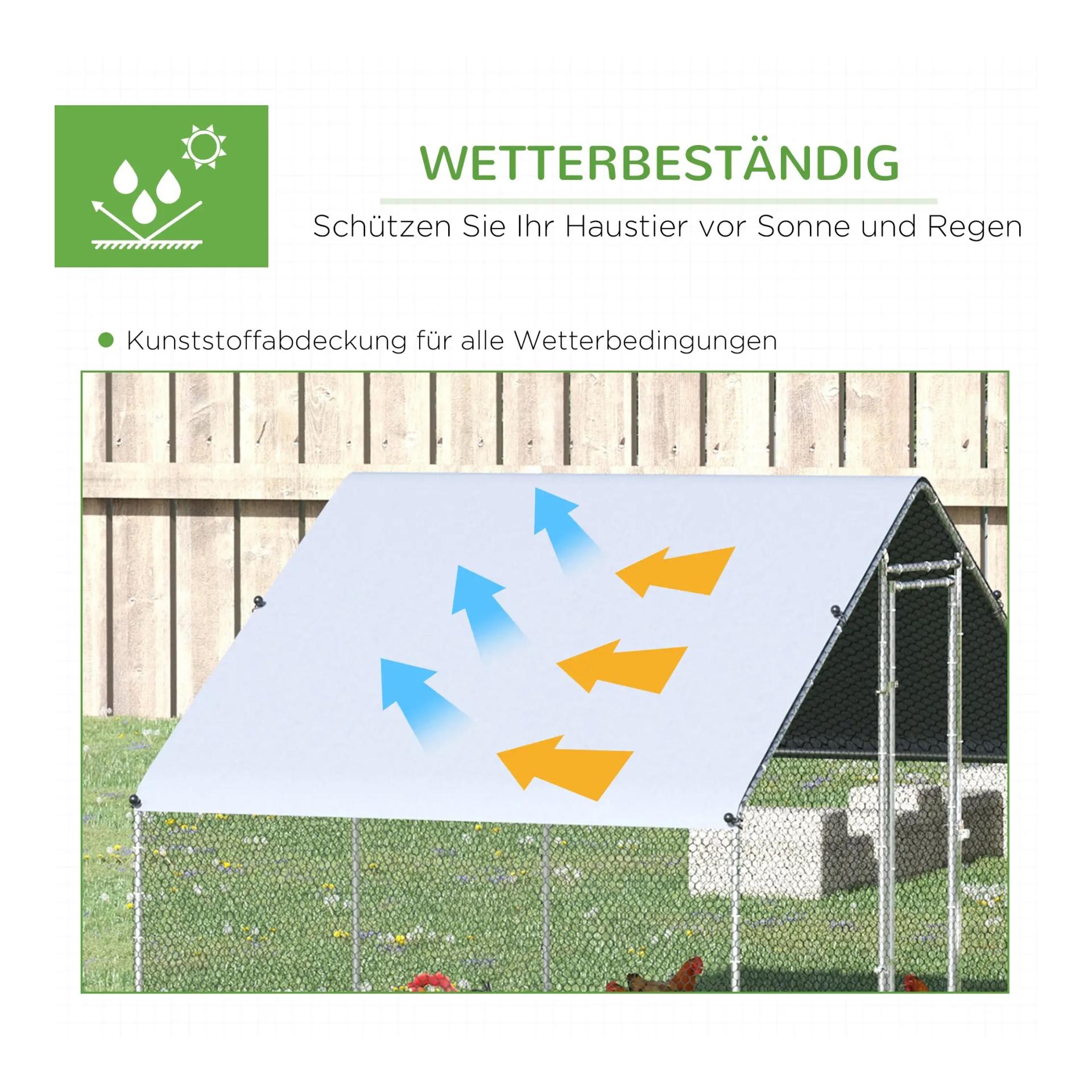 Mainer Enclos pour poules en libre parcours 3 x 6 x 2 m
