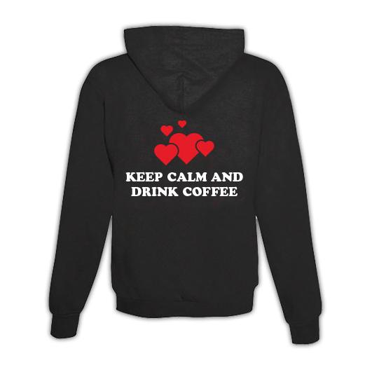 Hoodie mit Zipper Kaffee Unisex