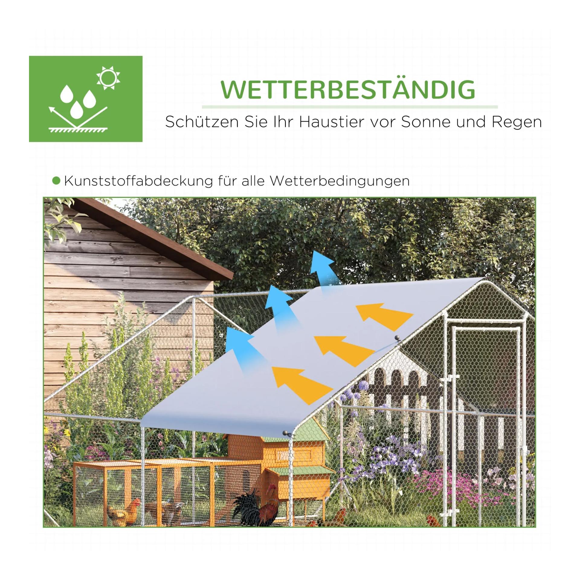 Mainer Enclos pour poules en libre parcours 3 x 4 x 2 m